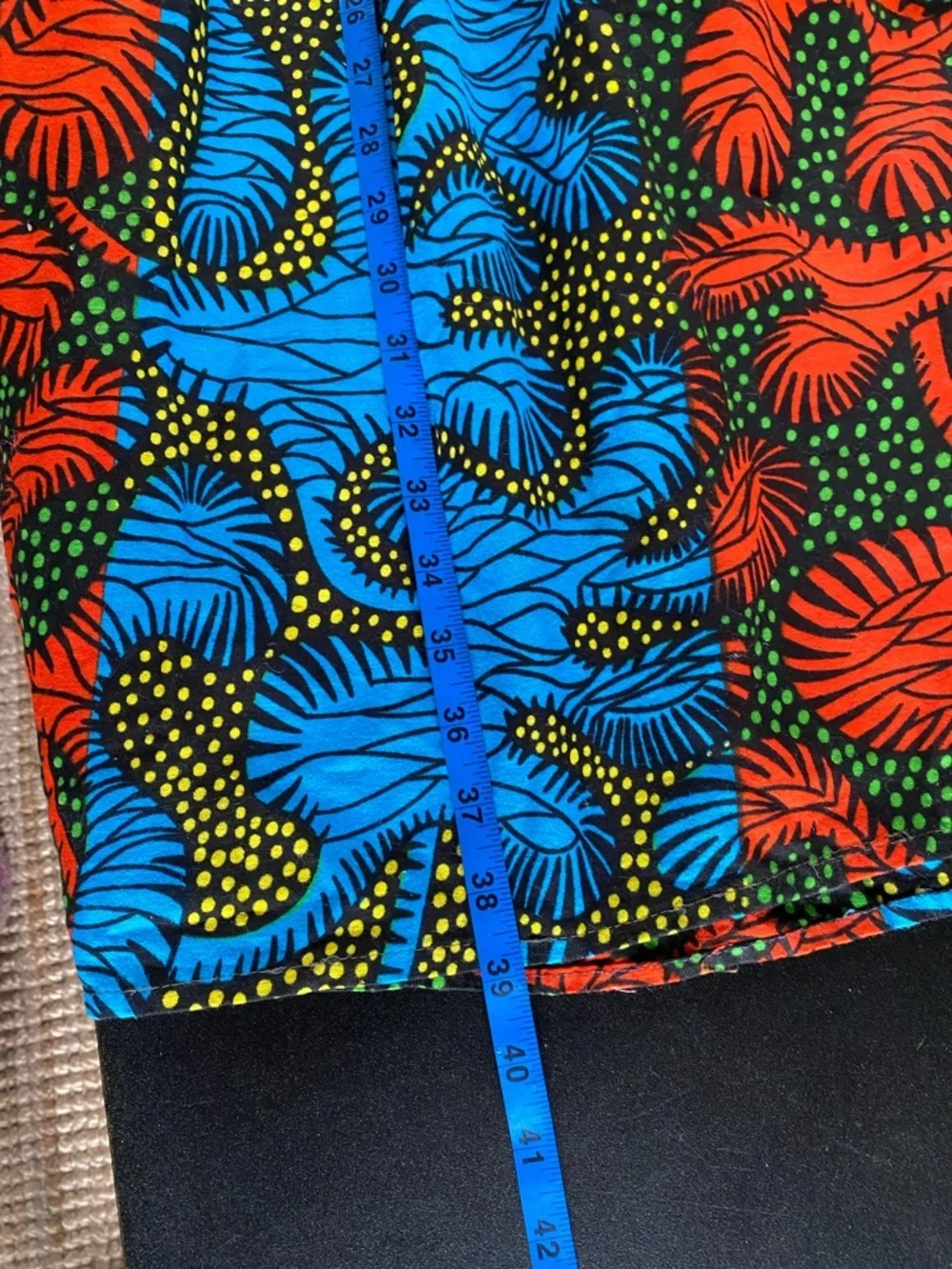 Vibrant African Ankara Midi Dress, 100% Cotton, One Size Fits Most